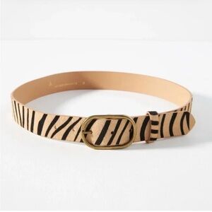 Anthropologie Zebra Genuine leather Animal Print Belt
